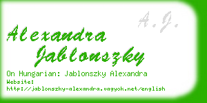 alexandra jablonszky business card